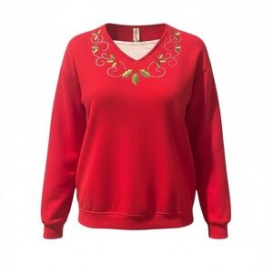 Red Holiday Women’s Thick Long Sleeve Shirt